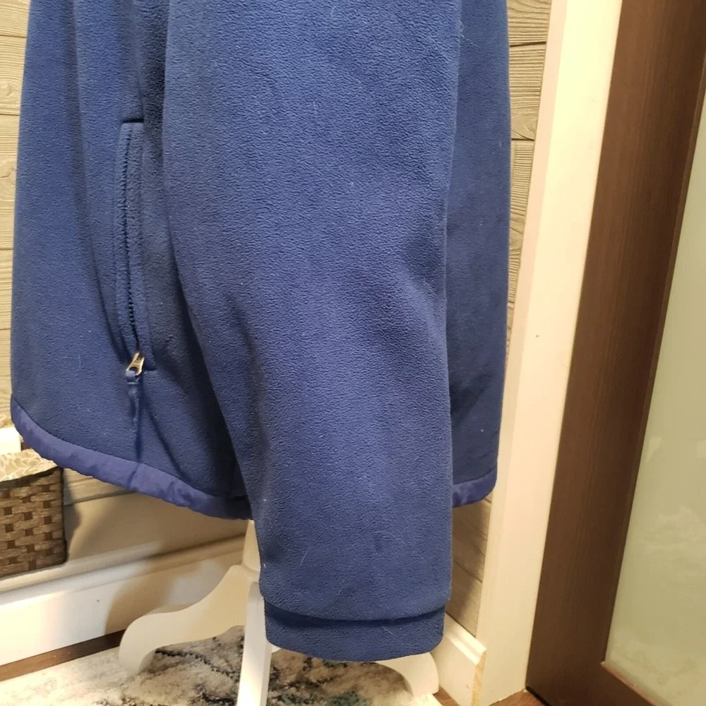 Duluth Trading Co Blue Full Zip Fleece Hoodie Reinforced Work Jacket Mens XL